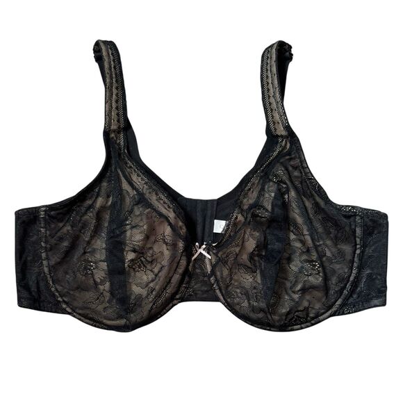 Cacique Other - 46DD Cacique Black Modern Lace Covered Underwire Bra